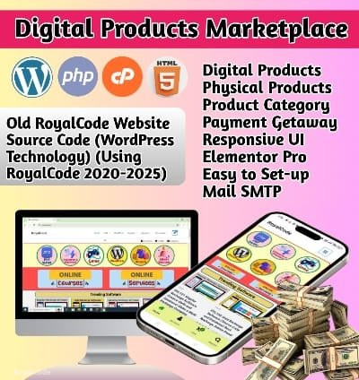 Old RoyalCode 2020-2025 PHP Web Source Code (WordPress Technology) Easy to Use Best SEO with Responsive UI
