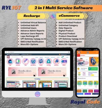 2 in 1 Multi Recharge and eCommerce Services Software (PHP Laravel 8.1 Source Code and SQL Database) Best Shopping and Recharge Admin