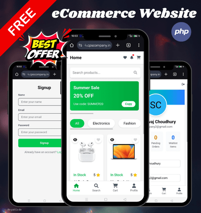 RYL111 Simple eCommerce Project (PHP Source Code Easy to Install) FREE Shopping Source Code by RoyalCode