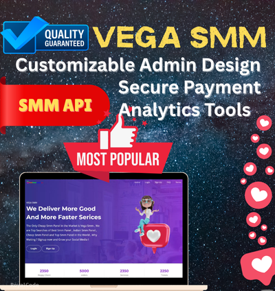 RYL113 Vega SMM Panel Script Customizable Design with Analytics Tools Source Code